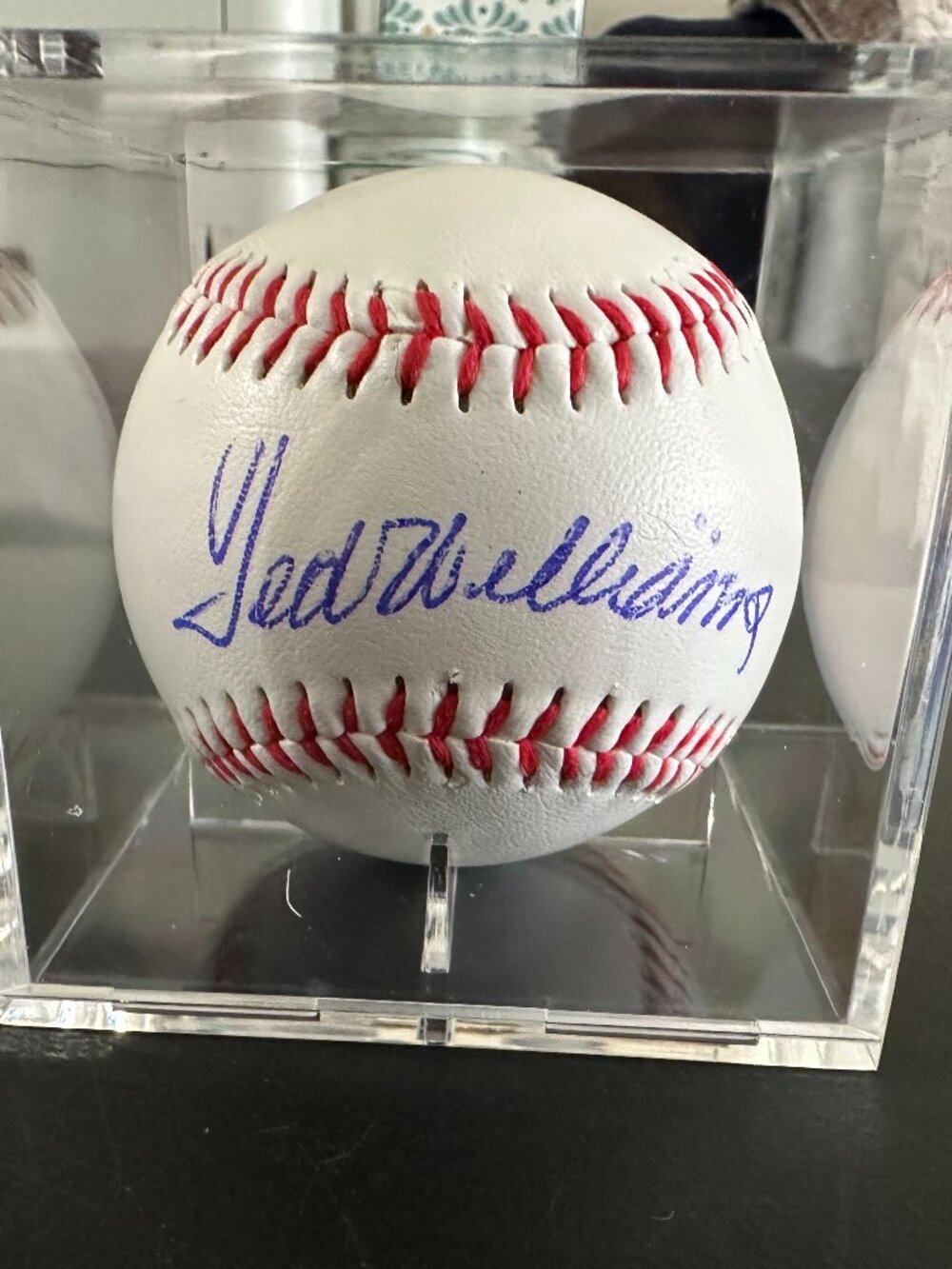 TED WILLIAMS SIGNED BASEBALL AUTOGRAPHED W/COA - (Boston Red Sox legend) - 5-1